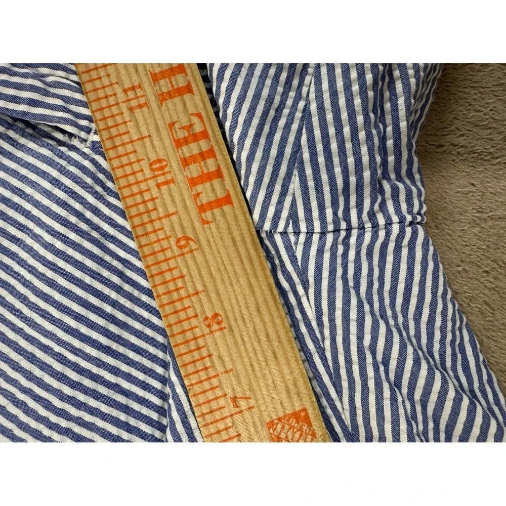 Polo Ralph Lauren Suffield Fit Seersucker Shorts Mens 35 Blue Striped Cotton EUC